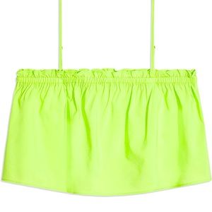 We Wore What shirt ruffle cami crop top size medium